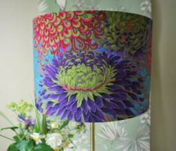 Handmade Kaffe Fassett Floral Lampshade Japanese Chrysanthemum Cotton