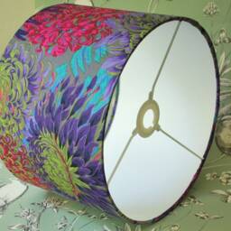 Handmade Kaffe Fassett Floral Lampshade Japanese Chrysanthemum Cotton - thumbnail 3