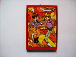"Retro Big Eye Print 1960S Style Mod Vintage Go Dancers Eve Sad Kitsch 3.5"" X 5" - thumbnail 1
