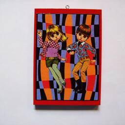 "Retro Big Eye Print 1960S Style Mod Vintage Go Dancers Eve Sad Kitsch 3.5"" X 5" - thumbnail 2