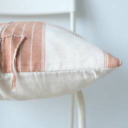 "Handwoven Hemp Pillow Cover Vintage Karen Tribal Design - 20"" X 20" - thumbnail 3