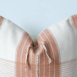 "Handwoven Hemp Pillow Cover Vintage Karen Tribal Design - 20"" X 20" - thumbnail 2
