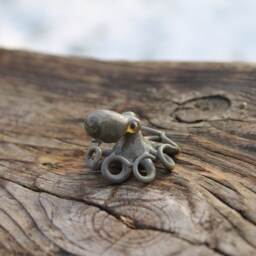 Small Glass Octopus Glass Figurine Miniature Kraken Little Animals Murano - thumbnail 3