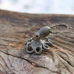 Small Glass Octopus Glass Figurine Miniature Kraken Little Animals Murano - thumbnail 2