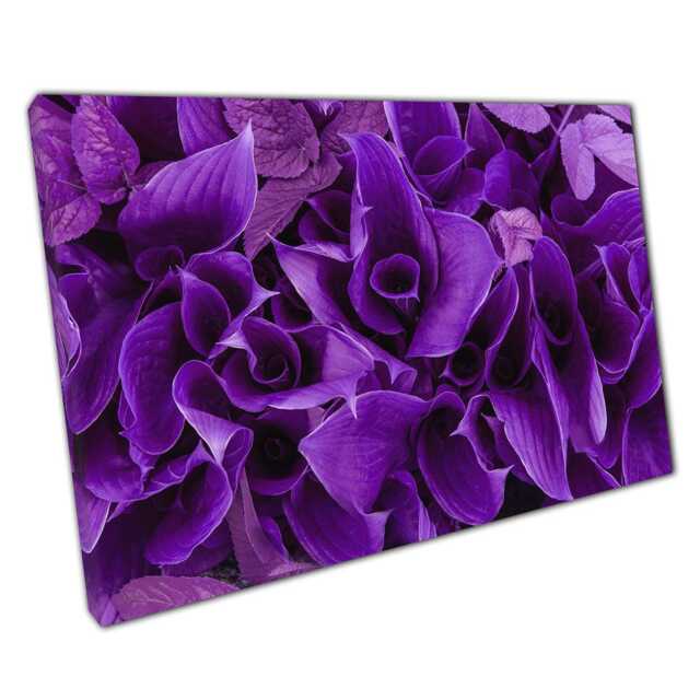 Vibrant Purple Leaf Abstract Canvas Print Tropical Wall Art For Modern Home & Office Decor - image 1