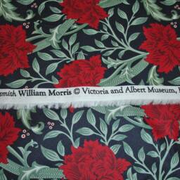 "William Morris Hammersmith Cushion Cover 12x16 Oblong Bolster Red & Black Pillow Case Sham Pillowcase 16""x12" - thumbnail 2