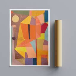 Paul Klee Mountain Landscape Art Print - Abstract Geometric Canvas - thumbnail 3