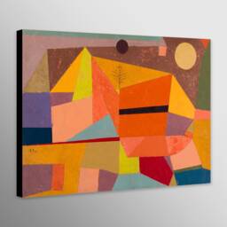 Paul Klee Mountain Landscape Art Print - Abstract Geometric Canvas - thumbnail 1