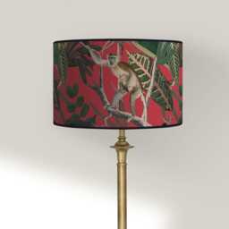 Lampshade For Table Lamp - Exotic Jungle Lampshade With Monkey & Bird Available As A Base Or Pendant - thumbnail 2