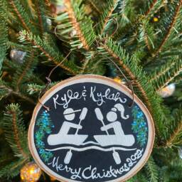 Engagement Christmas Ornament National Parks Hiking Canoe Kayaking Skiing Fishing Boating - thumbnail 4