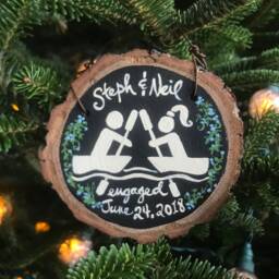 Engagement Christmas Ornament National Parks Hiking Canoe Kayaking Skiing Fishing Boating