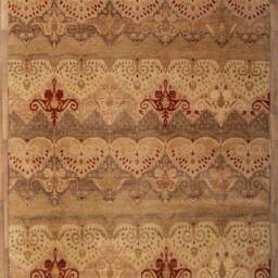 8x10 Beige Modern Wool Ikat Design Colorful Rug Handwoven #778 - thumbnail 2