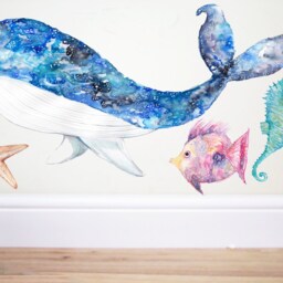 Rainbow Fish, Fish Wall Decal, Under The Sea, Sea Nursery, Ocean Decor, Kids Room, Fish Sticker, Nautical Decor, Nautical Nursery, Sea Decal, Fish - thumbnail 3