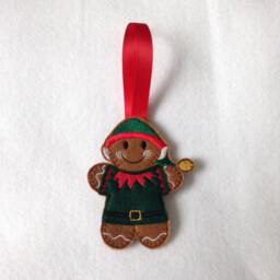 Elf Christmas Tree Decoration, Elf, Gifts, Felt Decorations, Christmas Ornaments, Xmas Stocking Filler - thumbnail 2
