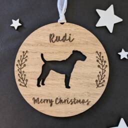 Personalised Jack Russell Christmas Bauble - Silhouette Dog Jrt - thumbnail 3