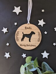 Personalised Jack Russell Christmas Bauble - Silhouette Dog Jrt - thumbnail 1