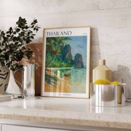 Thailand Travel Poster Tropical Beach Art Print - thumbnail 2