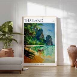 Thailand Travel Poster Tropical Beach Art Print - thumbnail 3