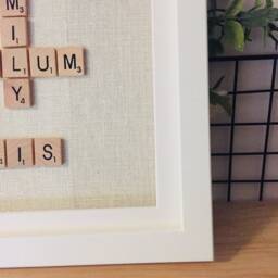 Personalised Scrabble Picture Frame Pictures Home Decor Birthday Wedding Christmas Gifts - thumbnail 3