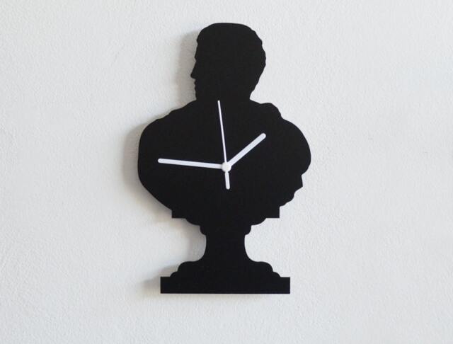 Roman Statue Caesar Silhouette - Wall Clock - image 1
