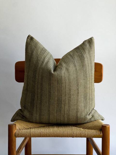 Green Neutral Natural Color & Fiber Pillow Cover - image 1