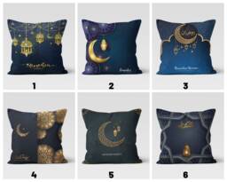 Ramadan Kareem Cushion Cover, Muslim Case, Eid Mubarak Islamic Pillow Decoration, Gift For Muslim, Al Fitr Decor - thumbnail 1