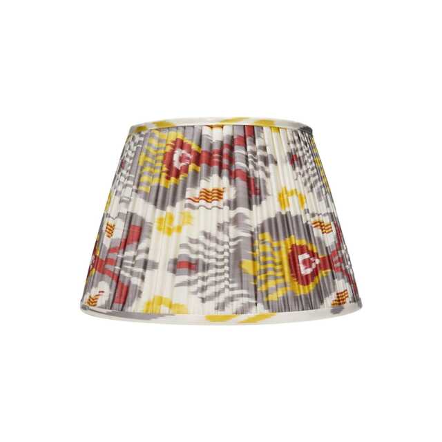 Grey, Yellow & Burgundy Ikat Lampshade - image 1