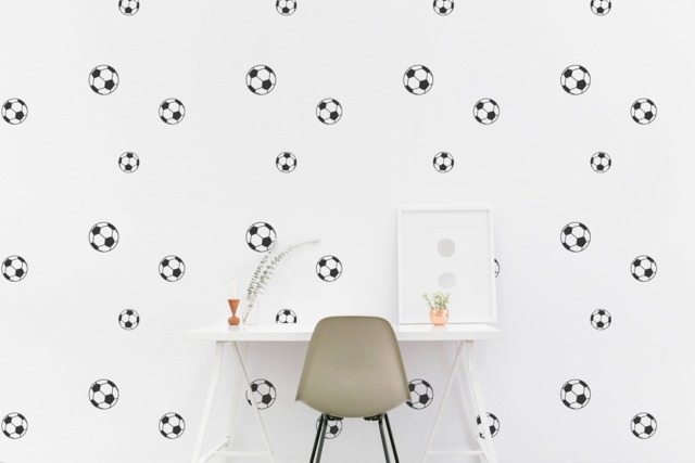 Football Wall Decal Pattern Soccer Ball Sport Kids Room Wall Sticker Bedroom Living Wallpaper Vinyl Decals Home Decor Stickers - image 1