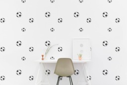 Football Wall Decal Pattern Soccer Ball Sport Kids Room Wall Sticker Bedroom Living Wallpaper Vinyl Decals Home Decor Stickers - thumbnail 1