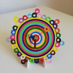 Quilled Clock, Paper Quilling, Table Colorful Unique Office Desk & Accessories - thumbnail 3