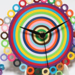 Quilled Clock, Paper Quilling, Table Colorful Unique Office Desk & Accessories - thumbnail 4