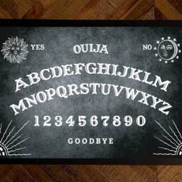 Ouija Board Spirit Grunge Grey Door Mat - 60 X 40 cm Witchy Gothic Floor Spooky Season Decor Halloween Aesthetic Welcome - thumbnail 3