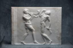 Dancing Satyrs Relief Carved Marble Plaque Artist Ancient Roman Sculpture - thumbnail 1