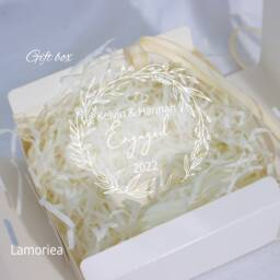 Personalized Engaged Ornament, Clear Acrylic Our First Christmas, Gift For The Couple, Engagement Gift - thumbnail 1