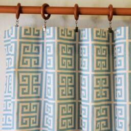 "Pair 25 Or 50"" Wide Towers Rod Panels Drapes Cafe Curtains Grey Navy Blue Black Red Orange Pink 24 48 63 72 84 96 108 120" - thumbnail 3