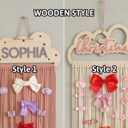 Baby Bow Holder, Scrunchie Organizer, Gifts For Her, Hair Hanger, Head Band Barrette Display, Nursery Room Decor I30 - thumbnail 2