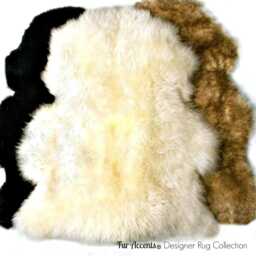 Plush Faux Fur Sheepskin Rug - Shaggy Pelt Throw, Usa Made - thumbnail 2