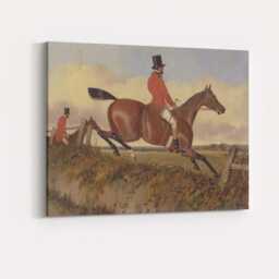 Traditional Equestrian Fox Hunting Scene Country Sport Canvas Wall Art Print Decor Picture Ready To Hang - thumbnail 4