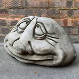 Outdoor Funny Face Statue Concrete Smiling Figurine Stone Sculpture Cement Man Decoration Face Lover Gift Handmade Decor - thumbnail 3
