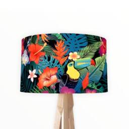 New Hq Jungle Toucan Bird Botanical Print Lamp Shade Pendant Light Multicoloured Large Leaf - thumbnail 2