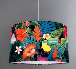 New Hq Jungle Toucan Bird Botanical Print Lamp Shade Pendant Light Multicoloured Large Leaf