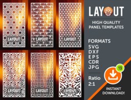 Room Divider Panel, Privacy Screen, Wall Hanging, Stencil, Cnc, Laser, Plasma Cricut Cutting File, Cdr, Svg, Dxf, Ai, Eps, Jpg - thumbnail 1
