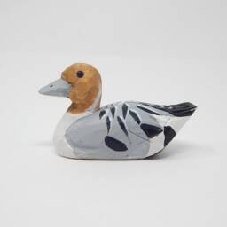 Pintail Duck Wooden Figurine - Hand-Carved Rustic Bird Decor Collectible - thumbnail 3
