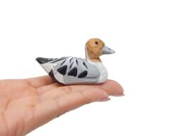 Pintail Duck Wooden Figurine - Hand-Carved Rustic Bird Decor Collectible