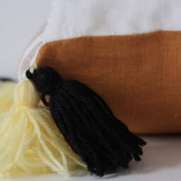 "Berber Cushion 100% Yellow Rectangular Lining ""Izmir" - thumbnail 4