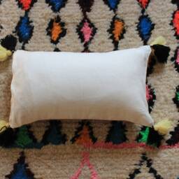 "Berber Cushion 100% Yellow Rectangular Lining ""Izmir" - thumbnail 2