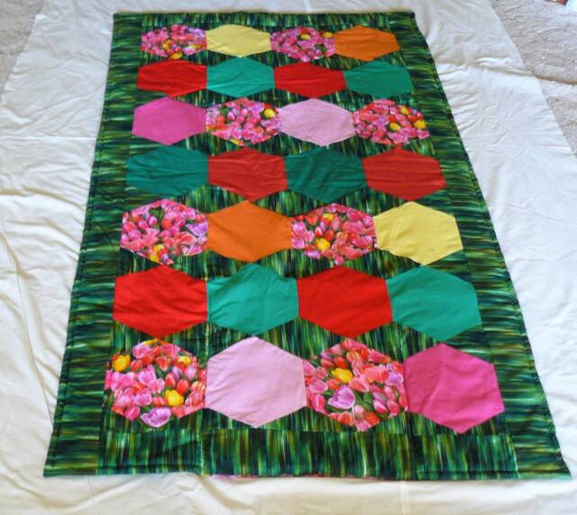Spring Has Returned Quilt - Folds Into A Pillow - image 1