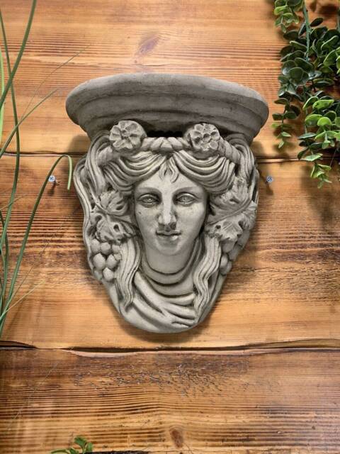 stone Garden Roman Lady Shelf Plaque Sconce Hanging Ornament - image 1