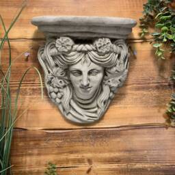 stone Garden Roman Lady Shelf Plaque Sconce Hanging Ornament - thumbnail 2