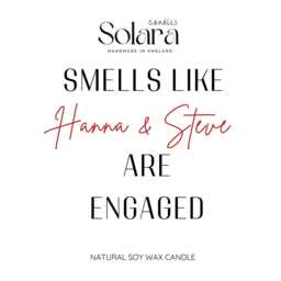 Personalised Engagement Candle Gift Set With Matches Soy Wax, Custom Names For Couple, Mr Mrs Idea - thumbnail 2